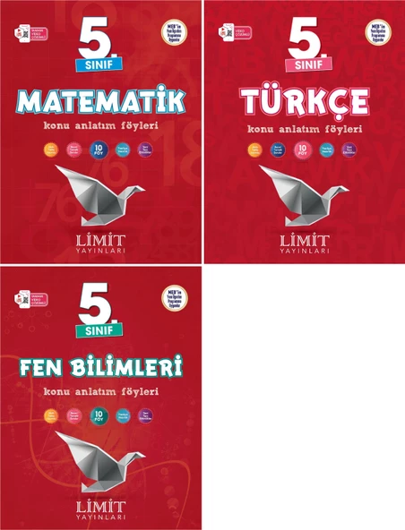 Limit 2025 5. Sınıf Matematik + Türkçe + Fen Konu Anlatım Seti 3 Kitap Güncel Müfredat ürün görseli 1