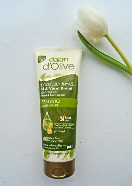 Dalan D'Olive Doğal Zeytinyağlı 250Ml Nemlendirici El ve Vücut Kremi ürün görseli 1