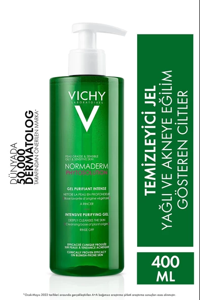 Vichy Normaderm Phytosolution Temizleyici Jel Yağlı/Akneye Eğilim Gösteren Ciltler Salisilik Asit400 ML ürün görseli 1