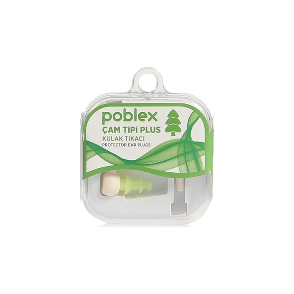 Poblex Çam Tipi Plus Kulak Tıkacı 1 Çift - Beden:S - Kutulu ürün görseli 1