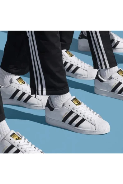 ADİDAS SÜPERSTAR  BEYAZ SİYAH UNİSEX SNEAKER AYAKKABI ürün görseli 1