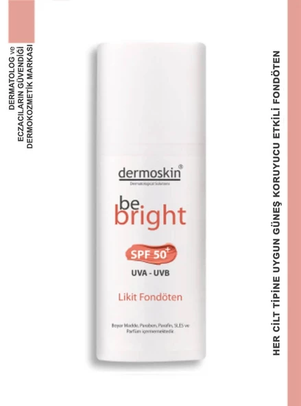 Dermoskin Be Bright SPF50+ Likit Fondöten 33ml - Light ürün görseli 1
