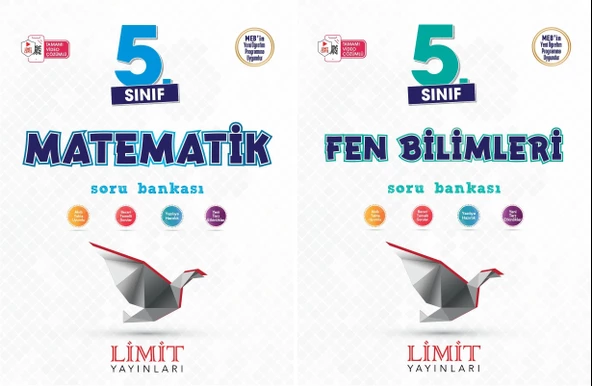 Limit 2025 5. Sınıf Matematik + Fen Bilimleri Soru Bankası Seti 2 Kitap Güncel Müfredat ürün görseli 1