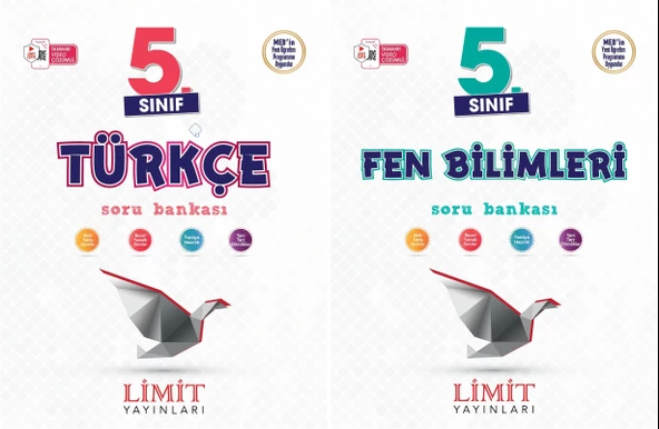 Limit 2025 5. Sınıf Türkçe + Fen Bilimleri Soru Bankası Seti 2 Kitap Güncel Müfredat ürün görseli 1