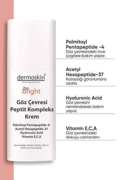 Dermoskin Be Bright Göz Çevresi Peptit Kompleks Krem 15 ml ürün görseli 1