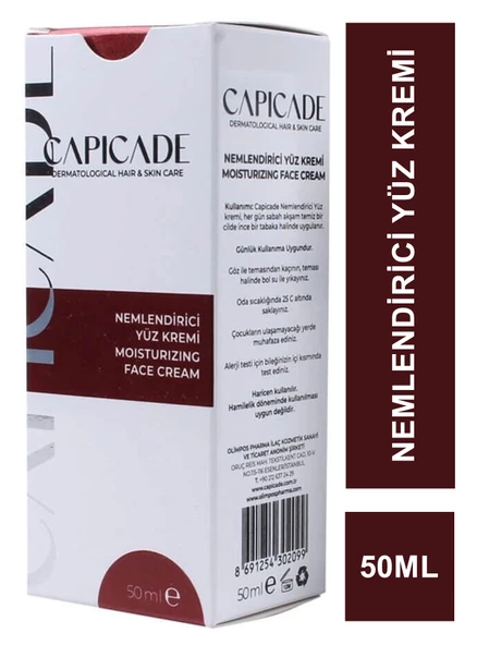 Capicade Nemlendirici Yüz Kremi 50 ml ürün görseli 1