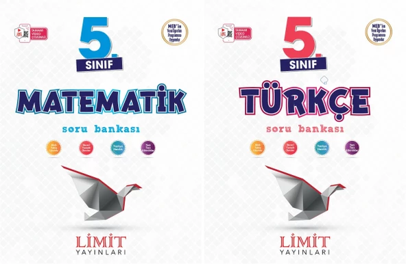 Limit 2025 5. Sınıf Matematik + Türkçe Soru Bankası Seti 2 Kitap Güncel Müfredat ürün görseli 1