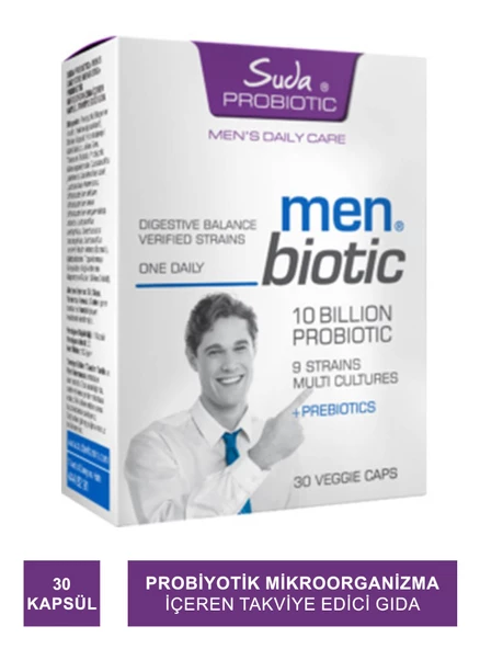 Suda Vitamin Suda Probiotic Men Daily Care Probiotics 30 Kapsül ürün görseli 1