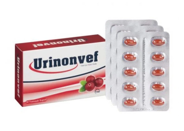 Tab İlaç Urinonvef Cranberry 30 Kapsül ürün görseli 1
