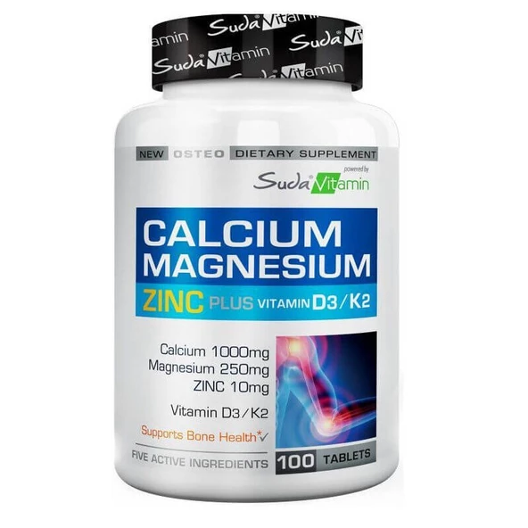 Suda Vitamin Calcium Magnesium Zinc Plus 100 Tablet ürün görseli 1