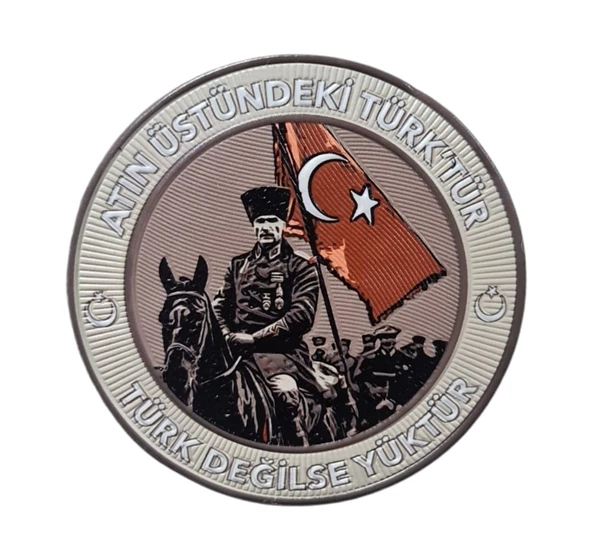 ATATÜRK - ATIN ÜSTÜNDEKİ TÜRK'TÜR , TÜRK DEĞİLSE YÜKTÜR  - Arma - TPU Patch ürün görseli 1