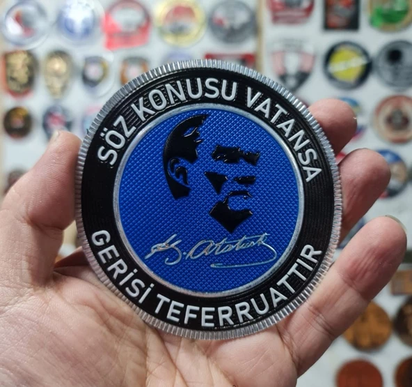 ATATÜRK - SÖZ KONUSU VATANSA   - Arma - TPU Patch - Resim 2