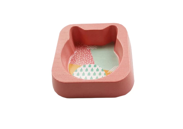 Bobo Bambu Kedi Köpek Mama ve Su Kabı BO-3182 500 ML Pembe ürün görseli 1