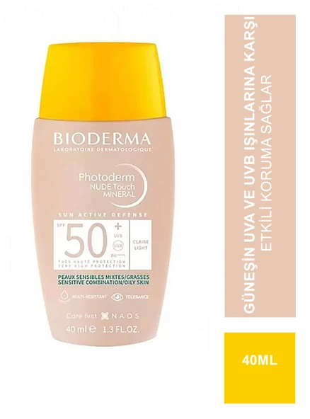 Bioderma Photoderm Nude Touch SPF 50+ Light 40 ml ürün görseli 1