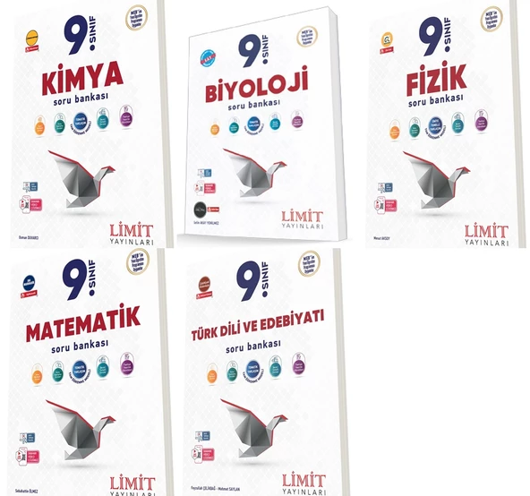 Limit 2025 9. Sınıf Sayısal Soru Bankası Seti 5 Kitap Güncel Müfredat ürün görseli 1