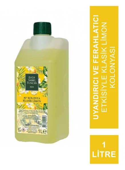 Eyüp Sabri Tuncer Klasik Limon Kolonyası 1 lt - Koruma Kilitli Kapak ürün görseli 1