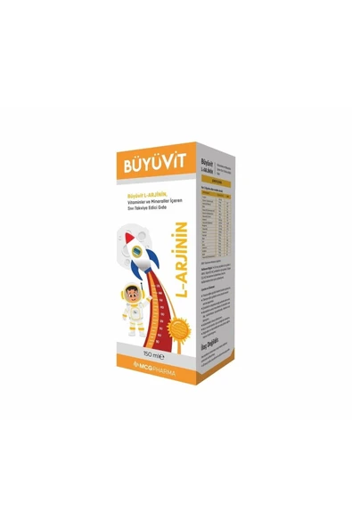 Büyüvit L Arginin Multivitamin ve Mineraller içeren Şurup 150ml ürün görseli 1