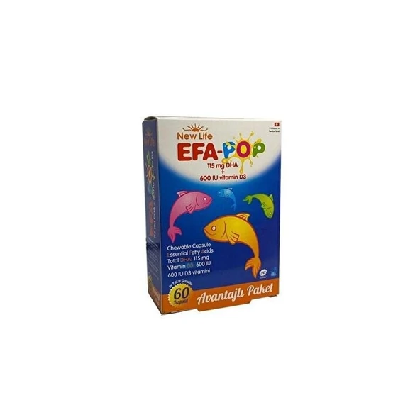 New Life EFA Pop 60 Kapsül Çiğnenebilir Balık Yağı ürün görseli 1
