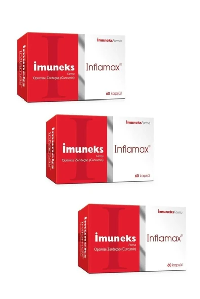 İmuneks Inflamax Optimize Zerdeçöp 60 Kapsül x 3 Adet ürün görseli 1