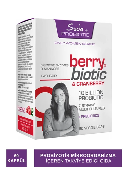 Suda Probiotic Berrybiotic 60 Vegan Kapsül ürün görseli 1