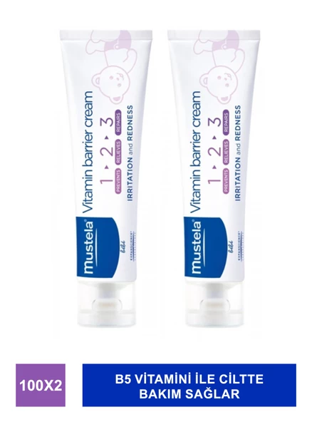 Mustela Vitamin Barrier 1-2-3 100 ml Pişik Kremi x 2 Adet ürün görseli 1