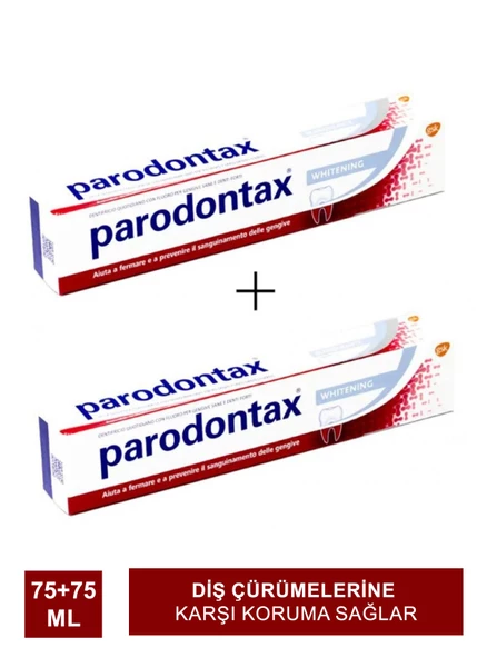 Parodontax Diş Macunu Beyazlatıcı Whitening 75ml+75ml 2 Adet ürün görseli 1