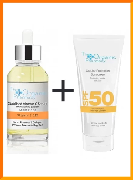 The Organic Pharmacy Spf50+ Güneş Kremi + Vit. C Serum Kofre ürün görseli 1