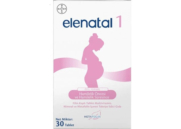 Elenatal 1 Takviye Edici Gıda 30 Tablet ürün görseli 1