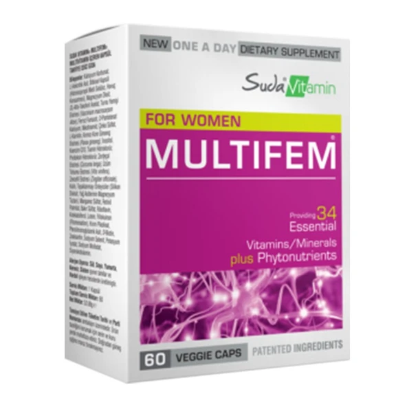 Suda Vitamin Multifem Multivitamin 60 Kapsül ürün görseli 1