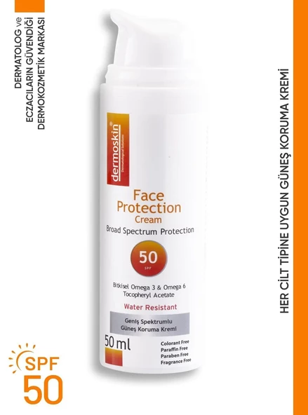 Dermoskin SPF 50+ Face Protection Güneş Kremi 50 ml ürün görseli 1