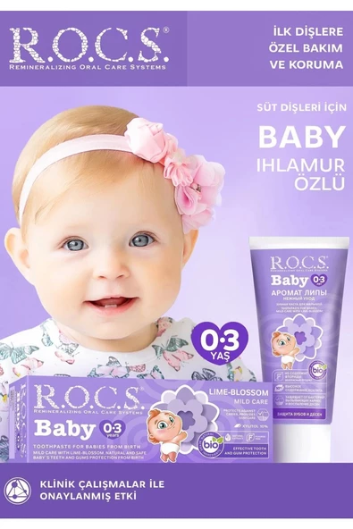Rocs Baby Ihlamur Özlü 0-3 Yaş Diş Macunu 35ml ürün görseli 1