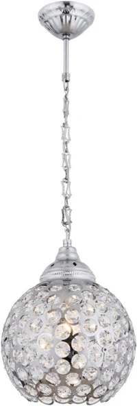 AVONNI AV-4141-1KB Krom Kaplama Modern Avize E27 Metal Kristal 22cm ürün görseli 1