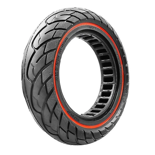 10x2.5 inç Dolgu Lastik Kırmızı Şeritli Scooter Lastiği ürün görseli 1