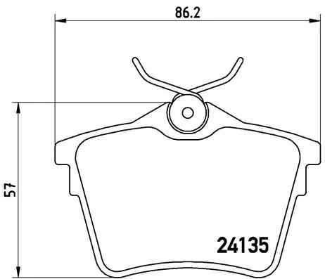ARKA FREN BALATASI PEUGEOT P407 1.6 HDI 1.8-2.0 04 607 00 CITROEN C5 08 ürün görseli 1