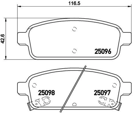 ARKA FREN BALATASI ASTRA J 09 MOKKA 12 ZAFIRA C 12 CRUZE 09 TRAX 11 AVEO HB 13 ürün görseli 1
