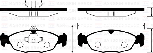 ÖN FREN BALATA OPEL ASTRA F / CORSA A B / VECTRA A / TIGRA 94-00 / COMBO 1.4L 1.6L 1.7L D 92-00 ürün görseli 1