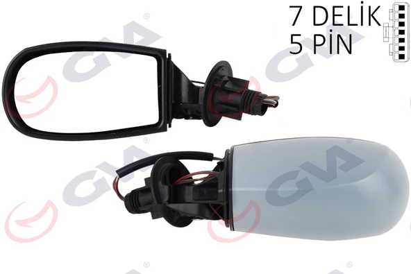 DIŞ DİKİZ AYNASI SOL PUNTO 04 ELEKTRİKLİ ISITMALI SİYAH ASTARLI KONVEKS VM-156EHPL ürün görseli 1