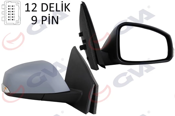 DIŞ DİKİZ AYNASI SAĞ FLUENCE 10 ELEKTRİKLİ ISITMALI SİNYALLİ ASTARLI KONVEKS VM-6141EHPR ürün görseli 1