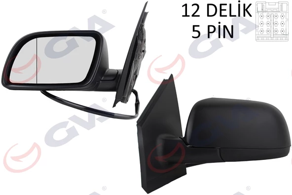 DIŞ DİKİZ AYNASI SOL POLO 02 ELEKTRİKLİ ISITMALI ASFERİK 5 FİŞ VM-194EHAL ürün görseli 1