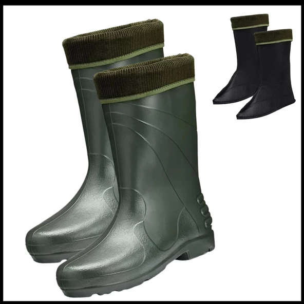 Uyguna-Yakala Unisex Haki Eva Çizme -ZME.054 ürün görseli 1