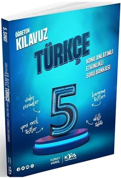 5. Sınıf Türkçe Öğreten Kılavuz Konu Anlatımlı Etkinlikli Soru Bankası KVA Yayınları ürün görseli 1