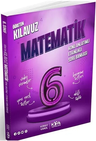 6. Sınıf Matematik Öğreten Kılavuz Konu Anlatımlı Etkinlikli Soru Bankası KVA Yayınları ürün görseli 1