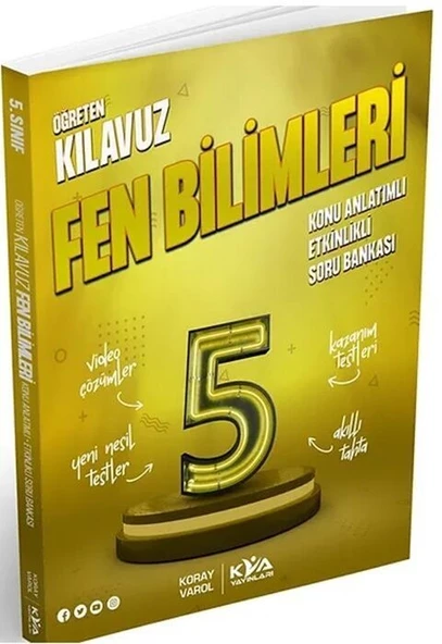 5. Sınıf Fen Bilimleri Öğreten Kılavuz Konu Anlatımlı Etkinlikli Soru Bankası KVA Yayınları ürün görseli 1