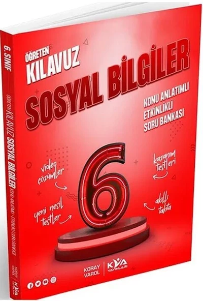 6. Sınıf Sosyal Bilgiler Öğreten Kılavuz Konu Anlatımlı Etkinlikli Soru Bankası KVA Yayınları ürün görseli 1