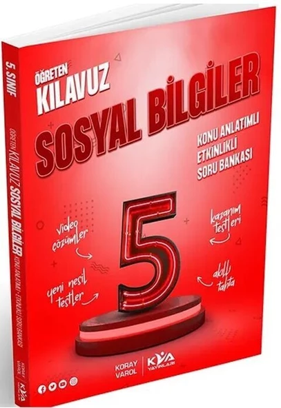 5. Sınıf Sosyal Bilgiler Öğreten Kılavuz Konu Anlatımlı Etkinlikli Soru Bankası KVA Yayınları ürün görseli 1