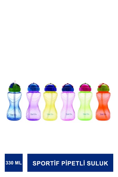 Bebedor Sportif Pipetli Alıştırma Bardağı 330 ml -8504-Pembe ürün görseli 1