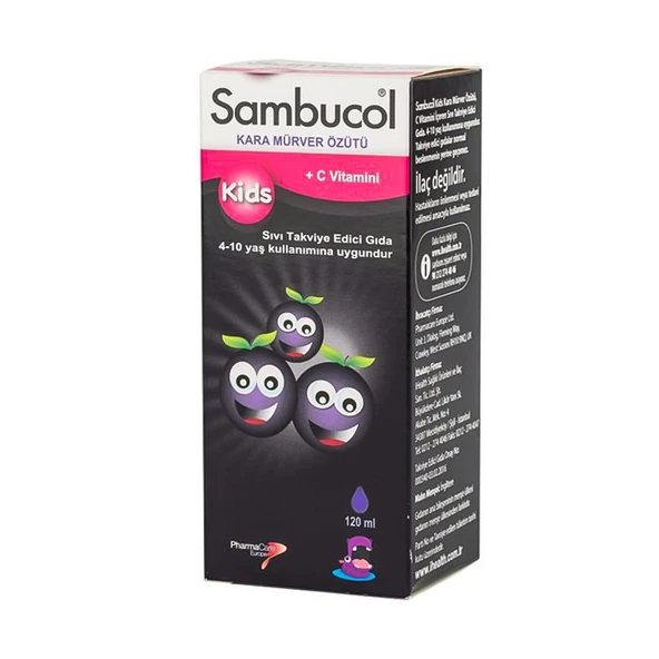 Sambucol Kids Kara Mürver Özütü  Likit Şurup 120 ml ürün görseli 1