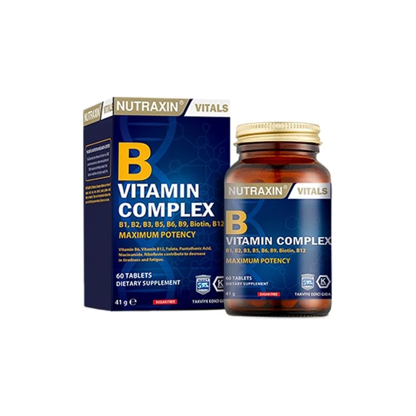 Nutraxin B Complex Vitamin 60 Kapsül ürün görseli 1
