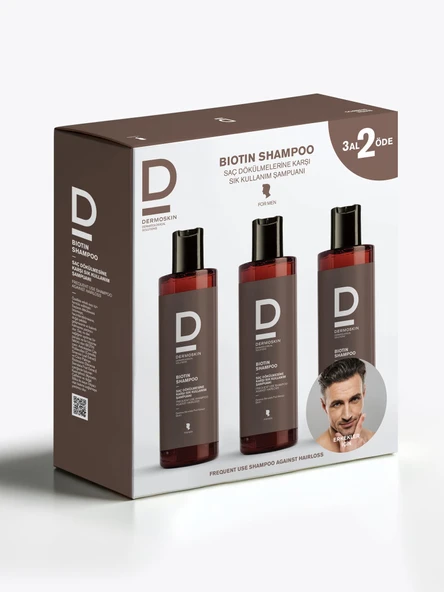 Dermoskin Biotin Şampuan Erkek 200 ml 3 Al 2 Öde ürün görseli 1