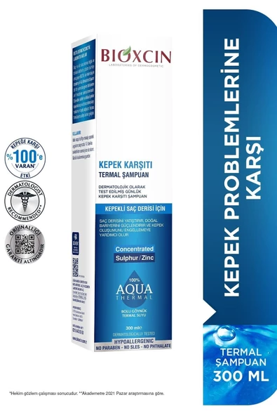 Bioxcin Aqua Thermal Şampuan Kepek Karşıtı 300 ml ürün görseli 1
